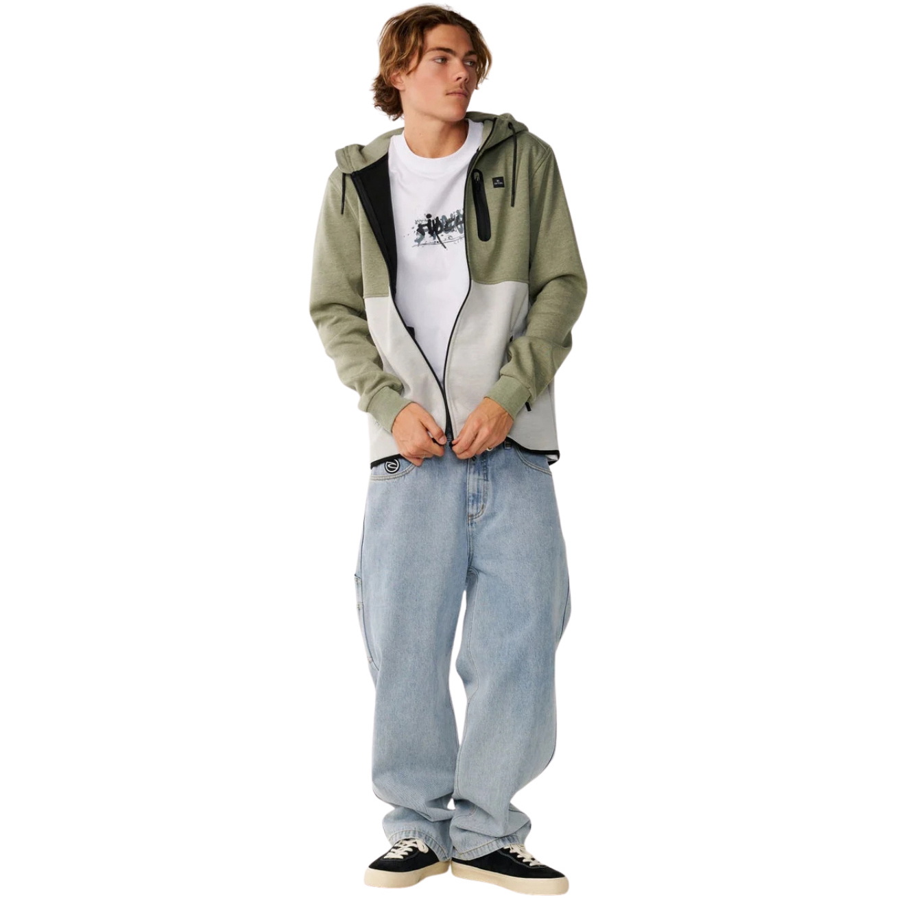 2026 Rip Curl Mens Departed Bonded Anti-Series Fleece CFEDB9 - Green